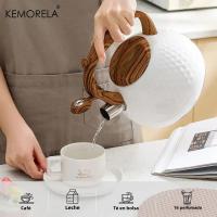 KEMORELA Kettle De Acero Inoxidable 3L Con Manija De Madera Resistente Al Calor Con Sonido De Golpe Calefacción Para Cocina Inducción Y Gas - details 0