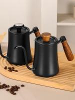 Cafetera Con Tapa Y Termómetro De Acero Inoxidable 304 Escala Clara Mango De Madera Sólida De Alta Calidad Utensilios De Café Hechos a Mano 500ML - details 3