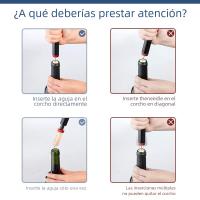 Abreviador De Botellas De Vino Con Corte De Película Y Bomba De Aire Segura En Acero Inoxidable Para Fiesta En Casa Y Barra - details 10