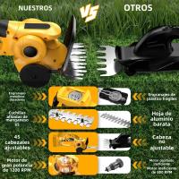 Podadora De Arbustos Eléctrica Portátil 2 En 1 Para Jardín Y Césped Sin Cable Compatible Con Batería Dewalt 20V Hoja De 22 Cm - details 4