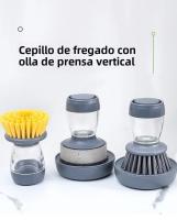 1pc Escobilla De Limpieza Para Cocina Portátil Con Dispensador De Detergente Fácil De Usar Escobilla De Lavado Para Limpieza De La Cocina - details 6