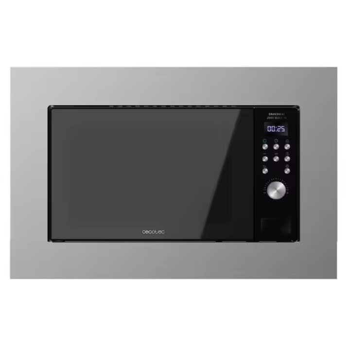CECOTEC 01380 - Microondas Encastrable Grandheat 2000 Built-In Steel Black - 1