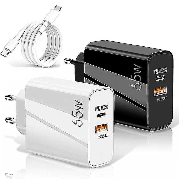 Cargador de 65 W con cable USB C para MacBook Pro, Blanco - 1