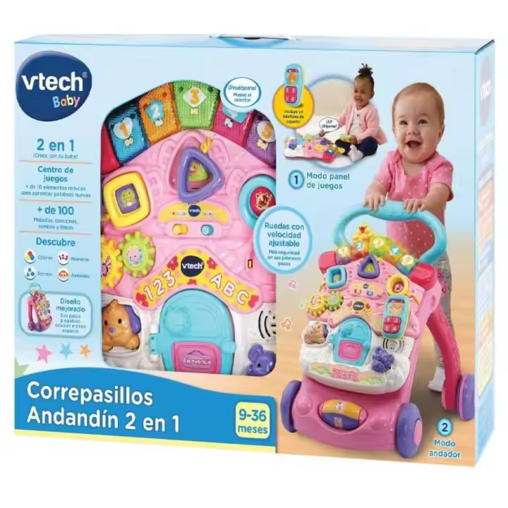Correpasillos Andador Andandín Rosa - Vtech - 1