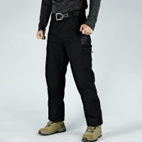 Pantalones Tácticos Impermeables Para Hombres Múltiples Bolsillos Cargo Resistentes Al Desgaste Ropa De Trabajo Al Aire Libre Para Senderismo - details 10