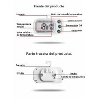Termómetro Digital Para Nevera Y Congelador Con Pantalla LCD Grande Y Soporte Para Cocina Y Habitaciones Medición Precisa Sin Baterías - details 4