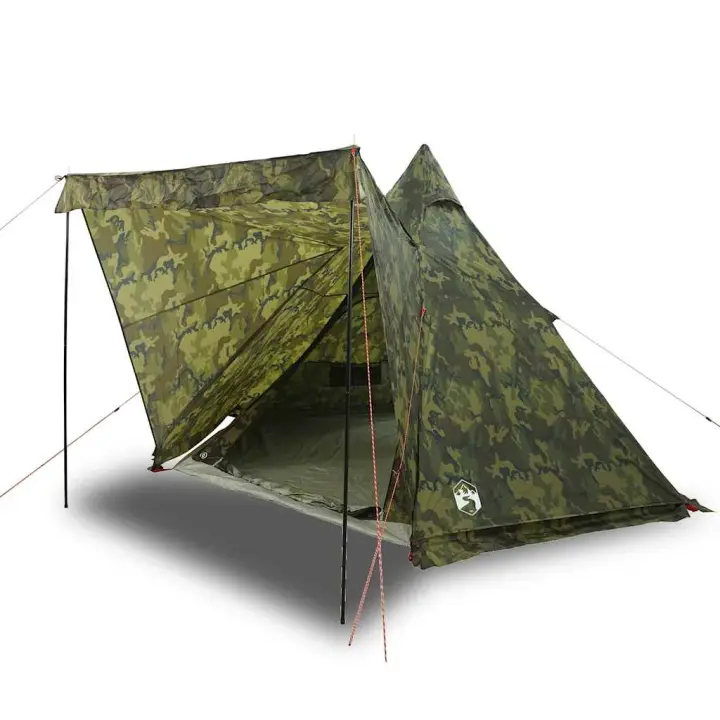 vidaXL Tienda campaña familiar tipi 6 personas impermeable Color Camuflaje, Verde oliva, Gris y mas - 1
