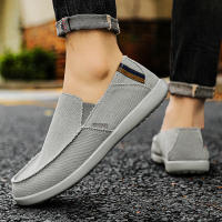 Zapatos De Lona Grandes Para Hombres Zapatillas Casuales Transpirables Con Cordones De Goma Bajo Tacón Para Adultos - details 14