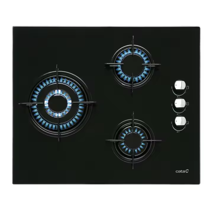 ENCIMERA CRISTALGAS MARCA CATA MODELO CIB6021BK BUTANO 3 FUEGOS 08068402 - 1