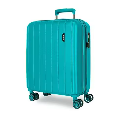 Maleta Cabina Expandible - Movom Wood - 4 Ruedas Dobles - Rígida ABS - Equipaje de Mano - 55x40x20/25 Cm - Candado Combinación TSA - Doble Separador Interior con Bolsillos - - 1