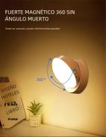 Lámpara Nocturna LED Recargable 360 Grados Con Sensor De Movimiento PIR Luz De Pared Para Armario Bajo Estante Sin Cable - details 3
