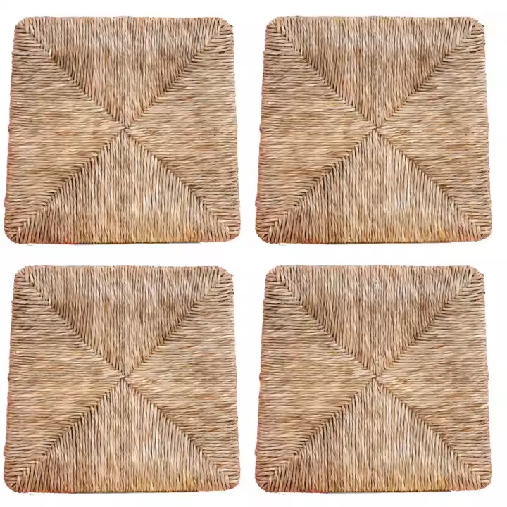 Mediawavestore - Asiento de Recambio para Silla Silvana con Estructura de Madera y Paja Natural de Alta Calidad - 1