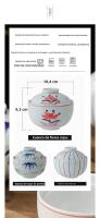 Cerámica Pequeña Olla De Sopa Japonesa Con Tapa Pintada a Mano 4 Pulgadas Tazón De Huevo Ecológico Y Resistente Al Calor - details 1