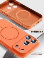Funda De Silicona Mate Líquida Para iPhone 17 16 15 14 pro Max plus Air Case Con Carga Inalámbrica Magnética Compatible Con Magsafe Cubierta Suave - details 5