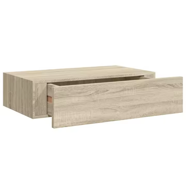 vidaXL Estante con cajón de pared MDF roble 40x23,5x10 cm - 1