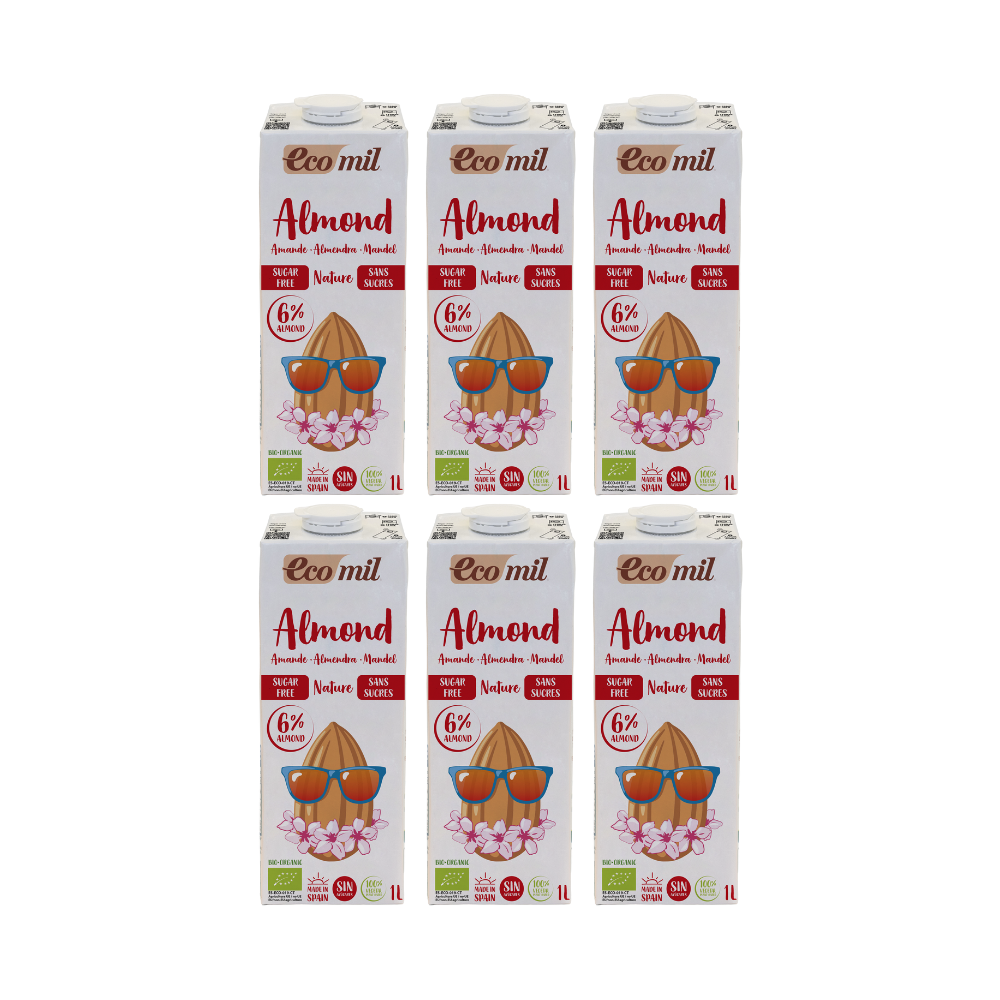 Pack 6x Bebida de Almendra Ecológica Nature 1l Ecomil