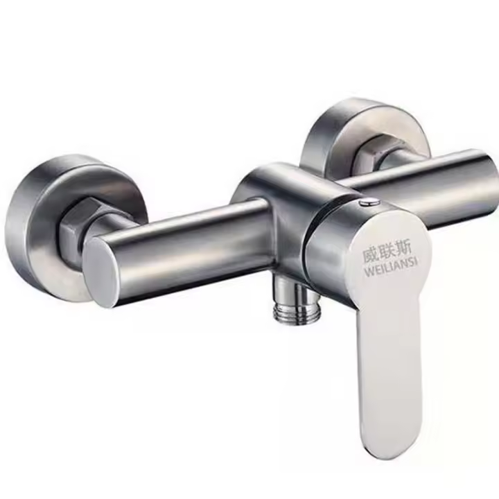 Grifo De Ducha De Acero Inoxidable 304 Para Baño Con Regulador De Agua Caliente Y Fría Accesorios De Baño Tapa De Agua G1/2 Para Bañera Y Ducha Manual - 1