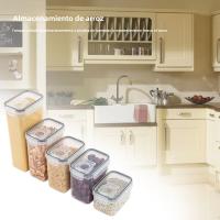 Caja De Almacenamiento De Alimentos Plástica Sellada Para Cereales Azúcar Frutas En Seco Jars Con Tapa Para Refrigerador Organizador De Cocina - details 1