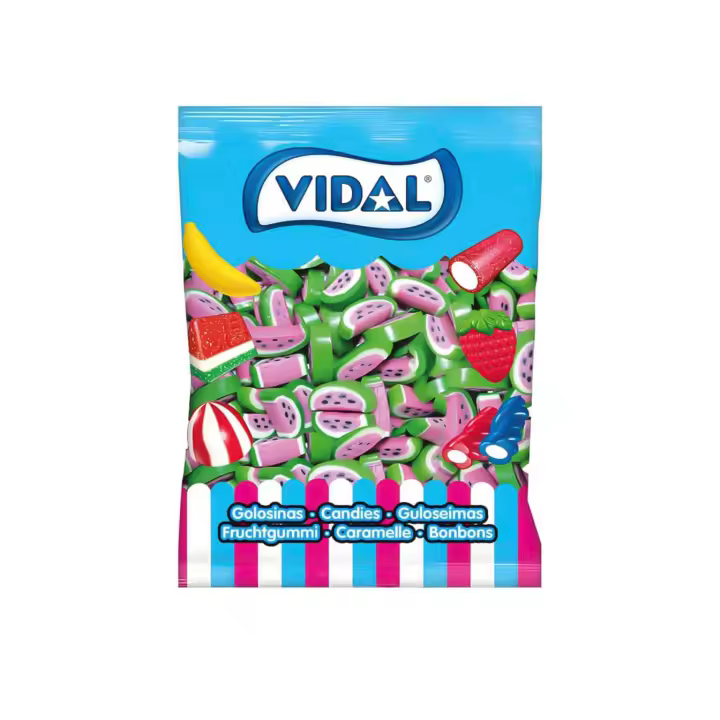 Vidal Regaliz de Sandía Fruit Bites - Bolsa de 250 ud - Gominolas, chucherías - 1