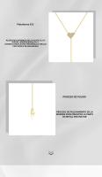 Collar De Corazón Ajustable Para Mujer En Plata 925 Con Cierre Flexible Y Zirconia Joyería Clásica Con Toque Moderno Para Fiesta Aniversario Regalo - details 3