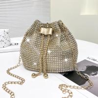 Bolso de cubo ligero y casual de negocios con decoración de rhinestones, diseño con cordón, bolso transparente con perlas falsas, bolso de noche elegante y exquisito de lujo discreto con rhinestones, perfecto para fiestas, cenas, vestidos navideños - details 2