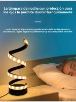 Lámpara De Escritorio RGB LED Blanco Luz Nocturna USB Dimmer Espiral Serpiente Lectura Luz De Escritorio Decoración Dormitorio Botón De Encendido Y Apagado - details 16