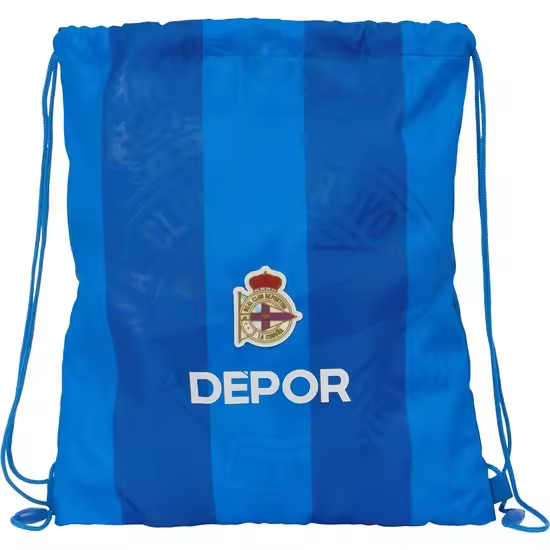 SAFTA SACO PLANO REAL DEPORTIVO DE LA CORUÑA - Saco Plano Licencia Oficial - Diseño Elegante - Ideal para Uso Diario - Material Ligero - Cierre de Cordón Ajustable - 1
