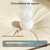 HOMCOM Butaca de Salón Tapizada en Cuero Sintético, Sillón Relax Moderno con Asiento Ancho, Acolchado Grueso, Reposabrazos y Bolsillo Lateral para Dormitorio, Sala de Estar, Carga 120 kg, Beige - details 3