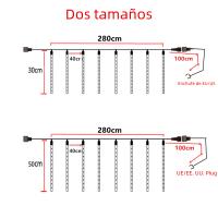 8 Tubos De Luz LED Meteorito EU Enchufe Iluminación Exterior Para Calle Decoraciones De Navidad Y Año Nuevo Para Casa - details 11