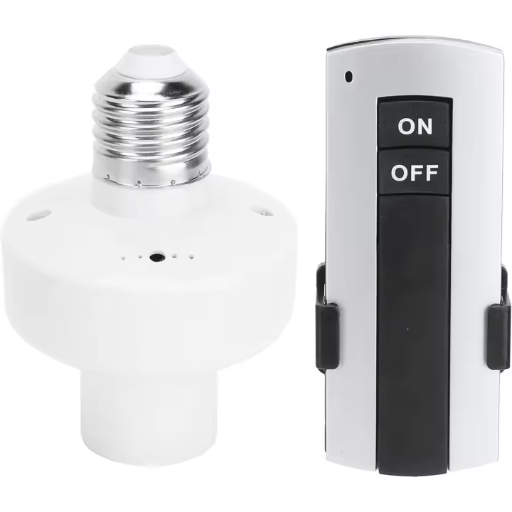 E27 Socket Light Bulb Base Holder with Remote Control Accessorie - 1