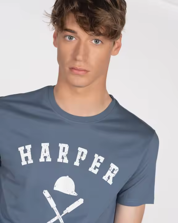 Harper & Neyer Camiseta New England 100% Algodón en Blanco - 1