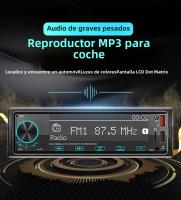 BQCC 1 Din Jugador De MP3 Para Coche Con Audio De Bajo Fuerte Pantalla LCD De Matriz De Puntos Protección De Línea Localizador De Coche Colorido - details 1