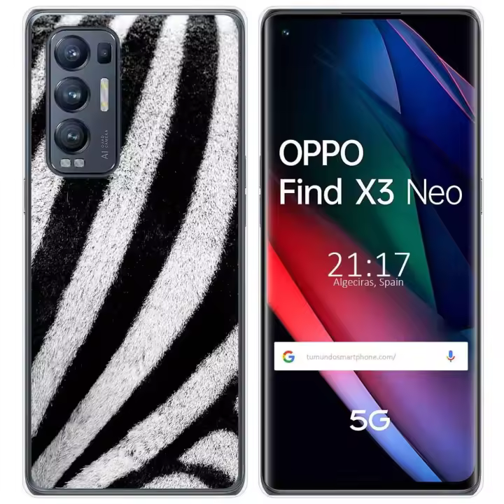 Tumundosmartphone Funda Gel Tpu para Oppo Find X3 Neo 5G diseño Animal 02 Dibujos - 1