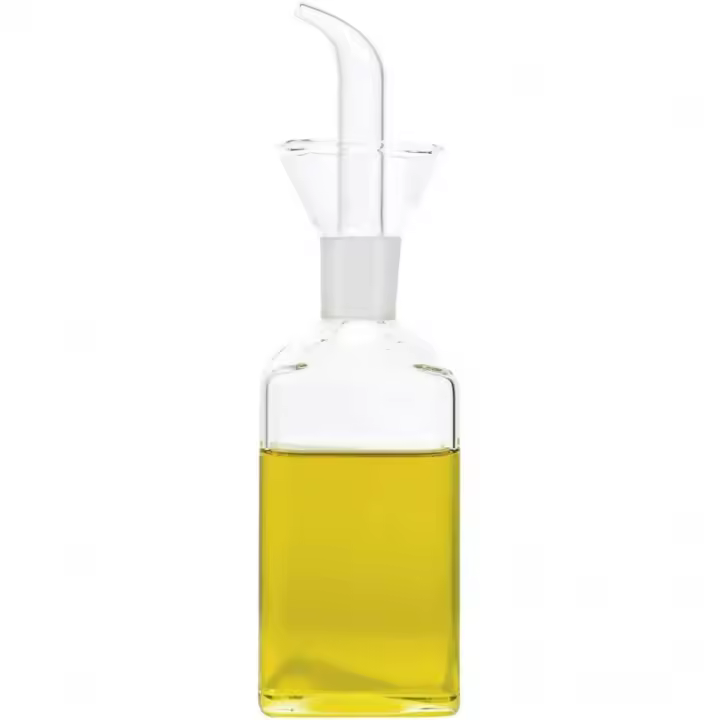 TIENDA EURASIA - Aceitera Antigoteo de Cristal, Transparente, Diseño Ergonomico Cuadrado - 1