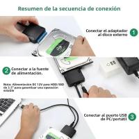 Adaptador De Disco Duro SSD USB 3.0 a SATA III Para 2.5/3.5 Pulgadas Soporta UASP Con Adaptador De Alimentación 12V Convertidor De Disco Duro De Disco Duro - details 4