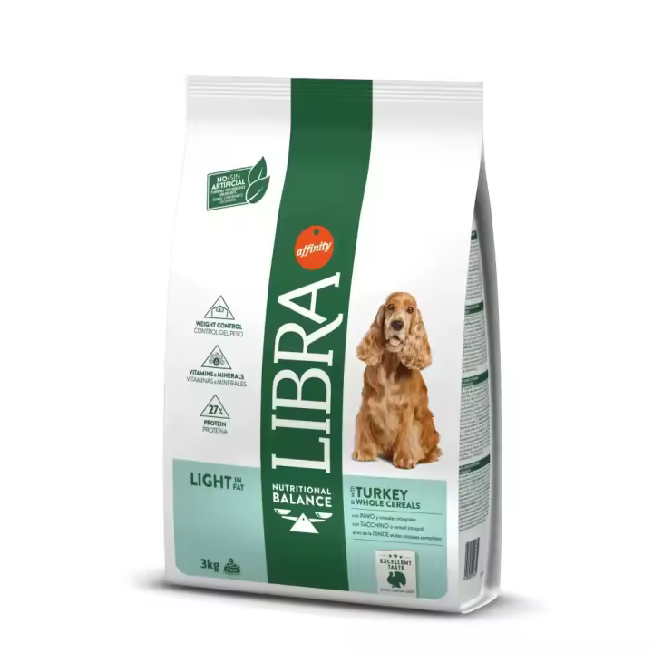 LIBRA-Affinity Light, 3kg, 12kg, Pienso para Perros con Pavo, Comida para Control de Peso Pienso para perros - 1