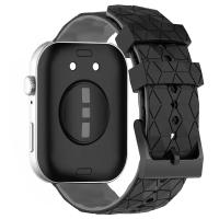 Correa De Deporte De Silicona Suave De Dos Tonos Para Huawei Watch Fit 3 Con Patrón De Fútbol Tamaño 20cm Unisex - details 7