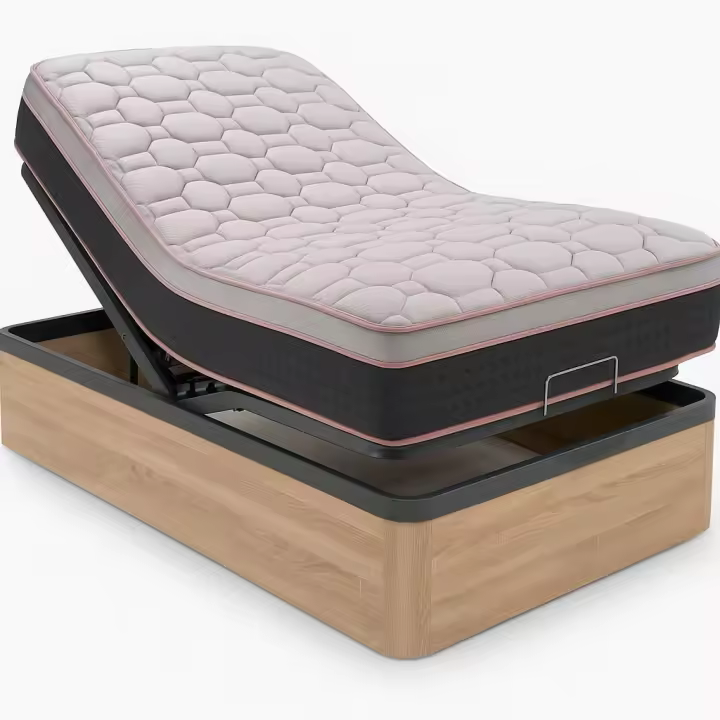 Canapé Articulado Eléctrico de Madera con Cajón | Somier de 5 Planos | 1 o 2 Motores | Grupo Mamapla - 1