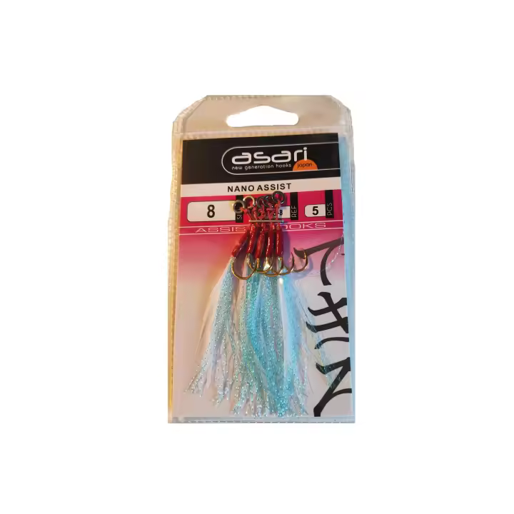 Nano Assist Hook Accesorios Pesca Anzuelos Montados Asari - 1