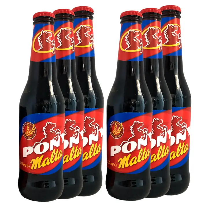 Pony Malta Pack 6 - 330ml - Bebida gaseosa a base de malta - 1
