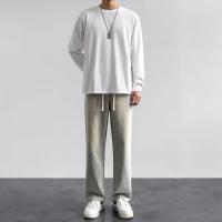 Nuevos 2025 Pantalones Vaqueros Casuales Para Hombres Con Pierna Recta Y Larga Estilo Coreano Callejero Con Cierre Elástico - details 2