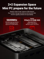FIREBAT MINI PC F1 P AMD Ryzen 7 H255 DDR5 16GB 24G 512GB 1TB SSD Windows 11 Pro Miniordenador de Escritorio USB 4.0 Wi-Fi 6 BT 5.2 - details 6