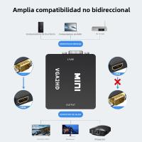 Adaptador VGA Para HDMI Compatible 1080P Convertidor De HDTV Para Laptop PC a Proyector Con Audio Adaptador VGA Para HDMI Compatible - details 4