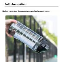 Botella Deportiva De Agua Con Tapa De Pastilla Y Marca De Tiempo 2L a Prueba De Fugas Para Gimnasio Y Exterior - details 6