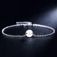Pulsera De Plata 925 Con 26 Letras Para Mujer Joyería De Personalidad Para Boda Y Fiesta Encanto Pulsera Moda - details 7
