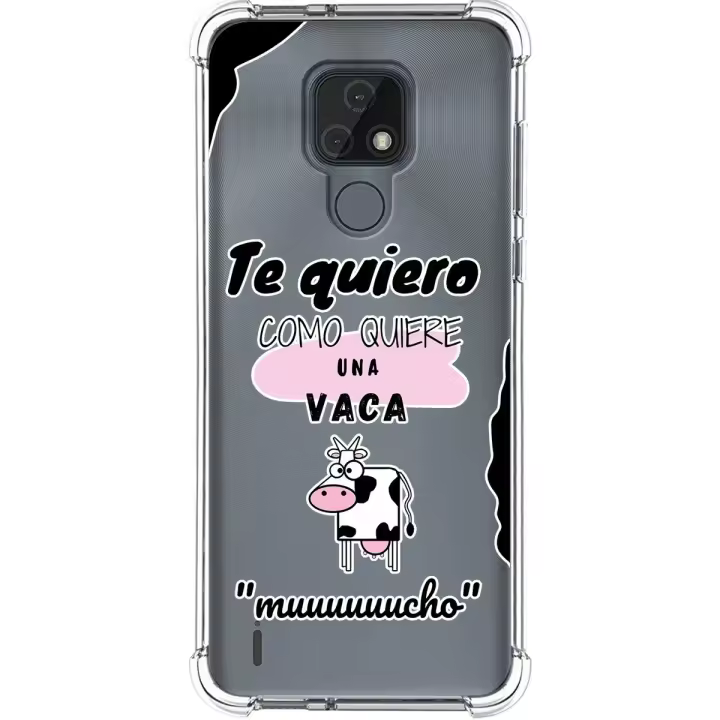 Tumundosmartphone Funda Silicona Antigolpes para Motorola Moto E7 diseño Vaca Dibujos - 1