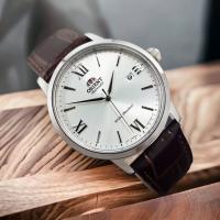 Reloj automático hombre Orient Contemporary RA-AC0F12S dial plata 41.6mm Cristal de zafiro correa de cuero 50m - details 1