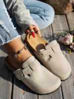 Zapatillas Casuales Para Mujer 2025 Nueva Modelo Temporada Completa Antideslizantes Moda Media Punta Sin Cierre Con Hebilla Adecuadas Para Interior Exterior Actividades Al Aire Libre - details 6