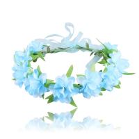Corona De Flores Para Niñas Diadema De Flores Azul Y Rosa Estilo Princesa Accesorio De Cabello Para Mujeres Y Niñas Para Bodas Y Fiestas De Playa - details 6