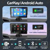Reproductor Multimedia De Coche Universal 7 Pulgadas Con Pantalla Táctil Carplay Y Android Auto Sin Cable Para VW Nissan Toyota - details 2